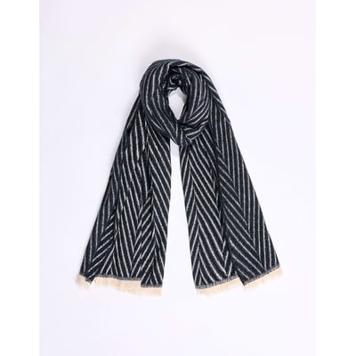 Écharpe chevron à franges HAMIDA LA FIANCÉE