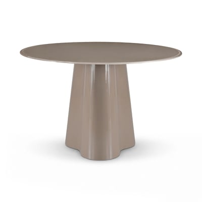 Table ronde 120cm avec plateau en verre, IRIS NOW'S HOME