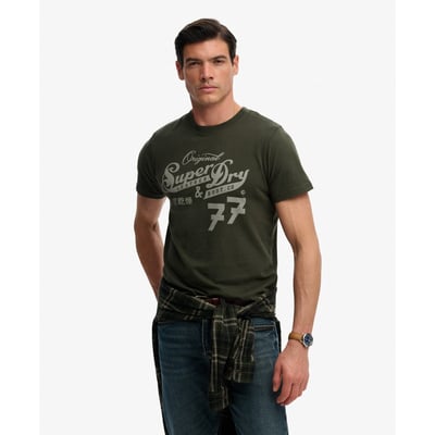 T-Shirt Script Leather & Boot Co SUPERDRY
