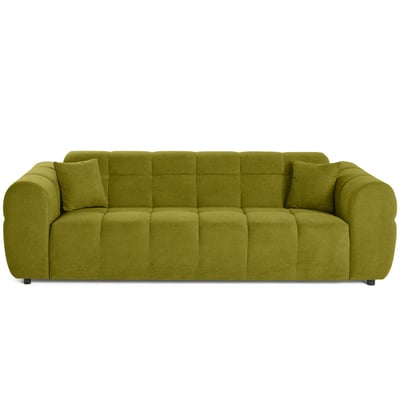 Canapé droit 3 places en tissu texturé, RAY LISA DESIGN