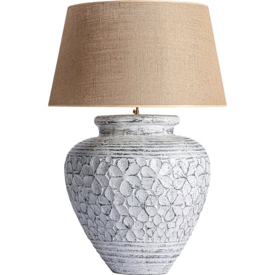 Lampe à poser en terre cuite et jute RECOLLECTION