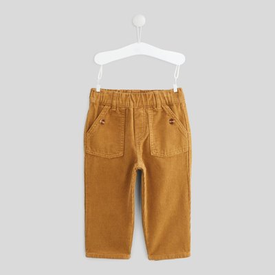 Pantalon uni taille élastique en gros velours BOUT'CHOU
