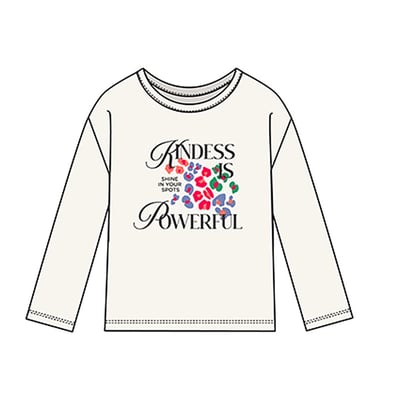 T-shirt en maille fille imprimé message BOBOLI