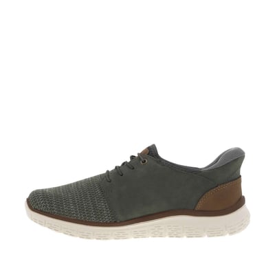 Sneakers kaki à talon plat et à lacets élastiqués kaki avec marque embossée RIEKER
