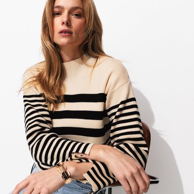 Pull côtelé marinière PROMOD