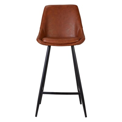 Chaise de bar pu marron ZAGO