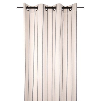 Rideau à œillets 135x260  St Trop marine coton DECORATIE