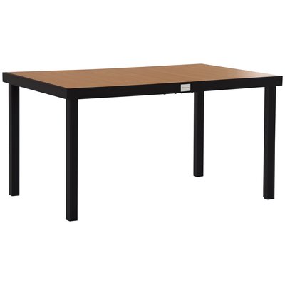 Table de jardin Aluminium Bois naturel OUTSUNNY