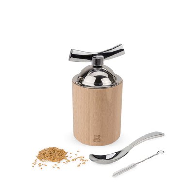 Isen Moulin à graines de lin manuel en bois et inox couleur naturel 13 cm PEUGEOT