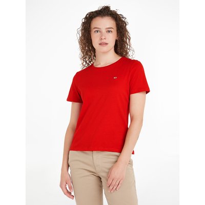 Embroidered Logo Cotton T-Shirt with Short Sleeves TOMMY JEANS