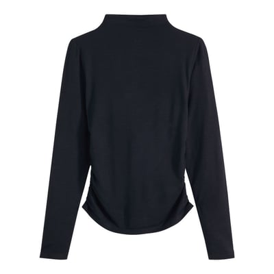 T-shirt noir uni avec un col montant et des manches longues LEVI'S