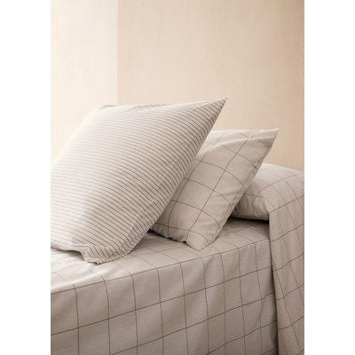 Deux taies d'oreiller percale de coton rayures bicolores 60x60 cm MANGO HOME