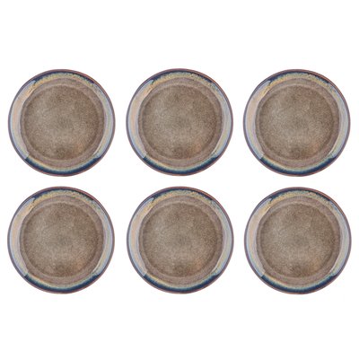 Lot de 6 assiettes plates en grès, GENESIS BJORN