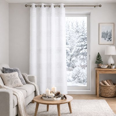 Voilage Fantaisie Rayé HOME MAISON