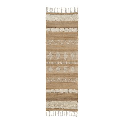 Tapis de couloir en jute BLANC D’IVOIRE