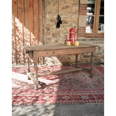 Table à manger au grand tiroir Romy N°1572 - Bon état DEBONGOUT