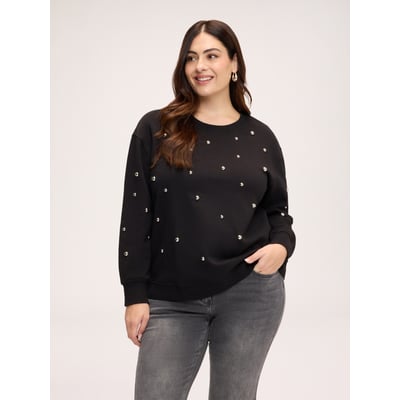 Sweat avec applications de perles FIORELLA RUBINO