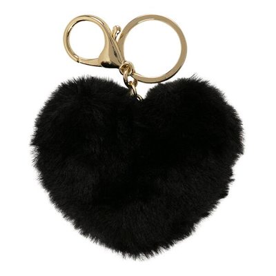 Porte-clés peluche imitation fourrure CŒUR DRAEGER PARIS
