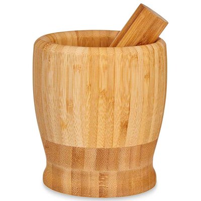 Mortier et pilon en bambou 11x11x12cm WADIGA
