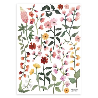 Stickers muraux fleurs des champs QUEYRAN LILIPINSO