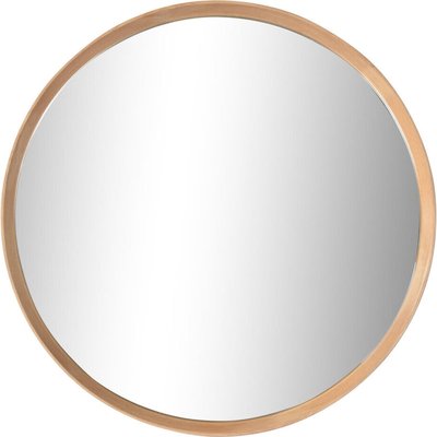Miroir rond en verre et chêne naturel style urbain élégant RECOLLECTION