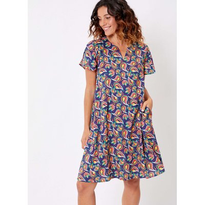 Robe fluide évasée fluide imprimée ZOE LA FIANCÉE