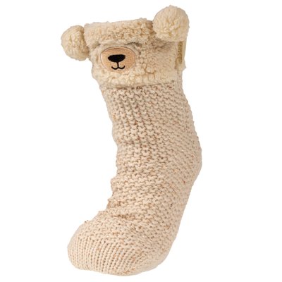 Chaussettes d'intérieur en maille sequins et sherpa détail ours - fourrées ISOTONER