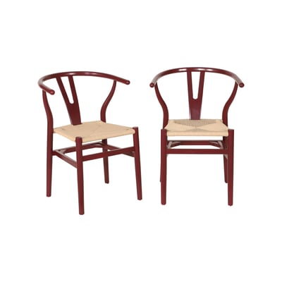 Chaise vintage bois de hêtre et cordes (lot de 2) CECILE SWEEEK