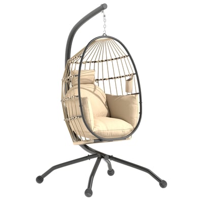 Fauteuil à bascule Acier Kaki OUTSUNNY