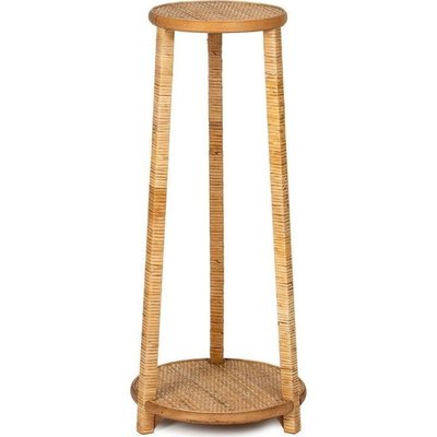 Support pour plante en rotin et bois naturel fait main RECOLLECTION