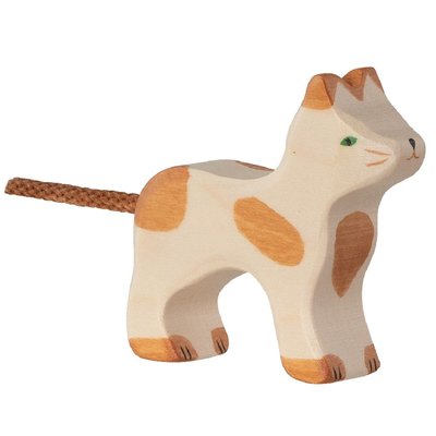 Figurine Chat, marron et blanc HOLZTIGER
