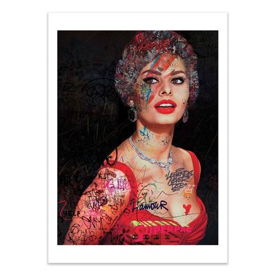 Affiche d’art 50 x 70 cm - Sophia Loren - Mr Pablo Costa WALL EDITIONS