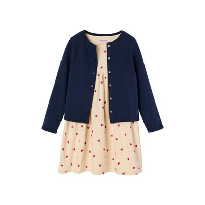 Ensemble cardigan et robe imprimée fleurs VERTBAUDET