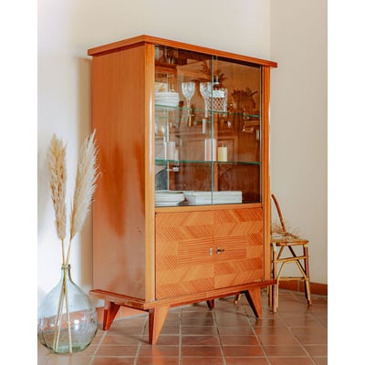 Vitrine mid-century modern Victoria N°1296 - Bon état DEBONGOUT