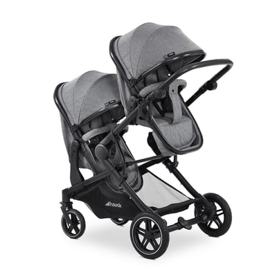 Poussette double Atlantic Twin Melange Grey HAUCK