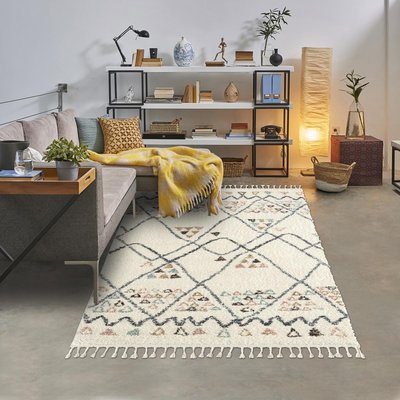 Tapis berbère tissé motif saharien PASTEL D UN AMOUR DE TAPIS