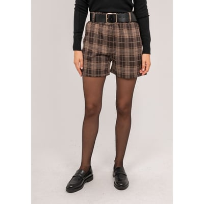 Short à Carreaux Ceinturé Xeline DONA LISA