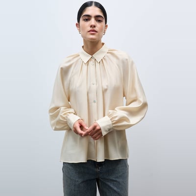 Chemise manches longues unie MONOPRIX