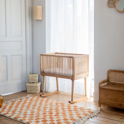 Berceau à bascule bois et cannage - CATBA SAUDARA COLLECTIONS