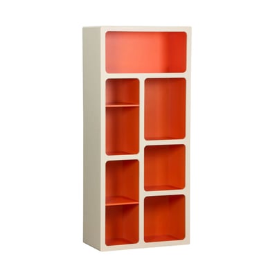 Etagère bibliothèque organique décor bois bicolore 8 compartiments  AGATHA SWEEEK