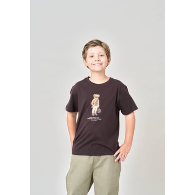 T-shirt regular garçon en 100% coton jersey imprimé ours CHICBEAR DEELUXE