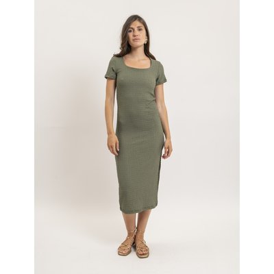 Robe Mi-longue Moulante Gauffrée Iena DONA LISA