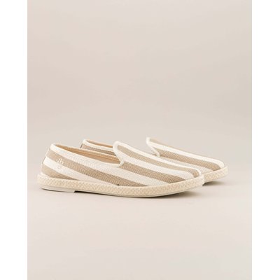 Espadrille homme coton recyclé rayures beiges CENITZ ANGARDE