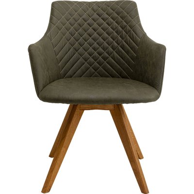 Chaise avec accoudoirs pivotante en chêne, COCO KARE DESIGN