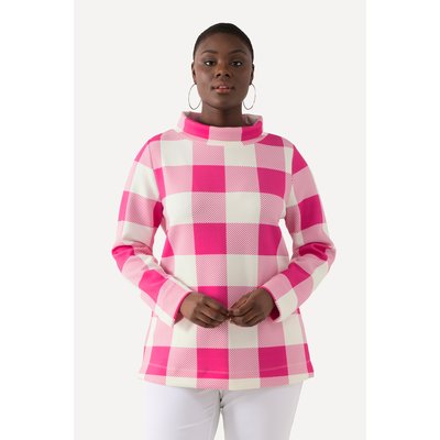 Sweat, motif Vichy XL, col montant ULLA POPKEN
