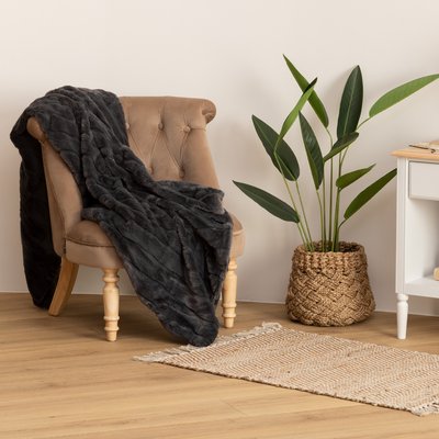 Plaid MANOIR fausse imitation fourrure ATMOSPHERA