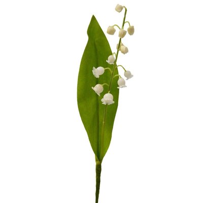 Muguet artificiel 1 brin avec feuillage H 21 ARTIFICIELLES