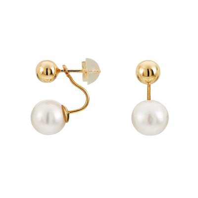 Boucles d'oreilles en or 375 et perle de culture CLEOR