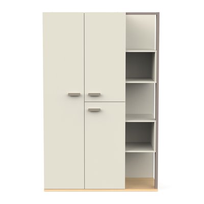 Armoire 3 portes ouvrantes et 5 niches L119,7 cm - CAMILLIA CALICOSY