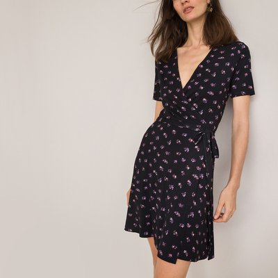 Robe cache-coeur courte, imprimé floral LA REDOUTE COLLECTIONS